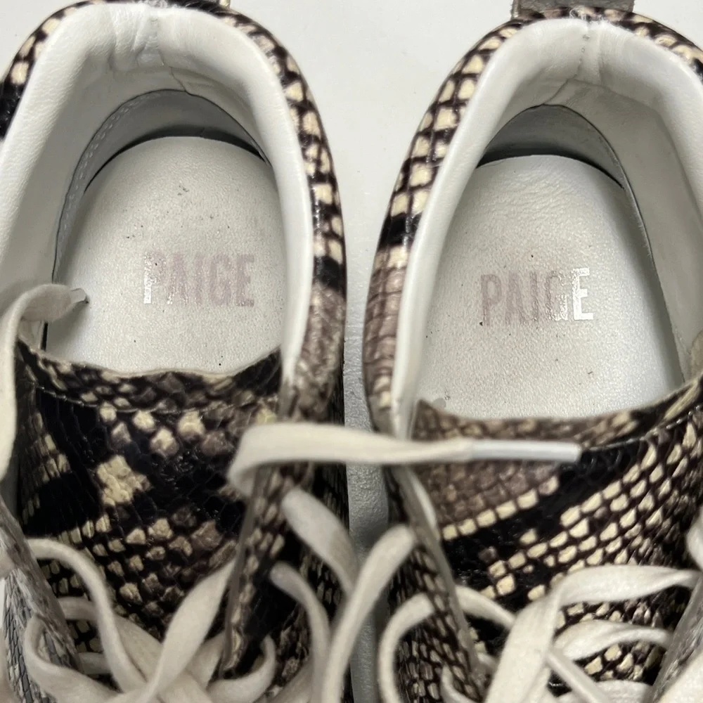Paige Animal Print Ankle High Sneakers in Size 8.5